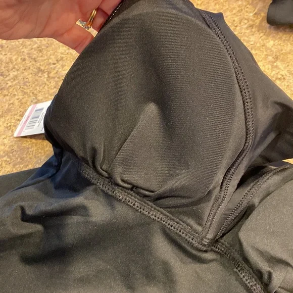 NWT DKNY Black 2 Piece Tankini Removable Soft Cups Small Full Coverage Bottom - Picture 15 of 15